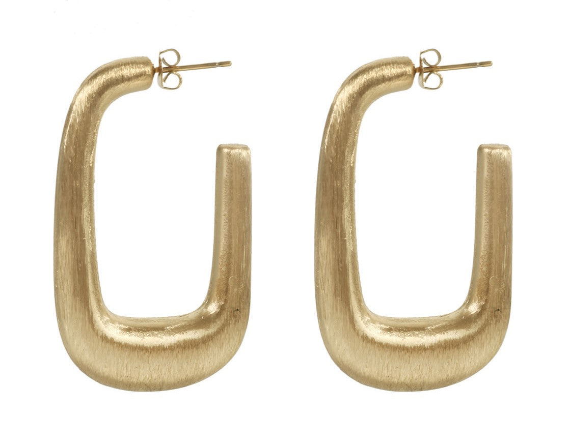 Oorbellen Ovale hangers - Goud