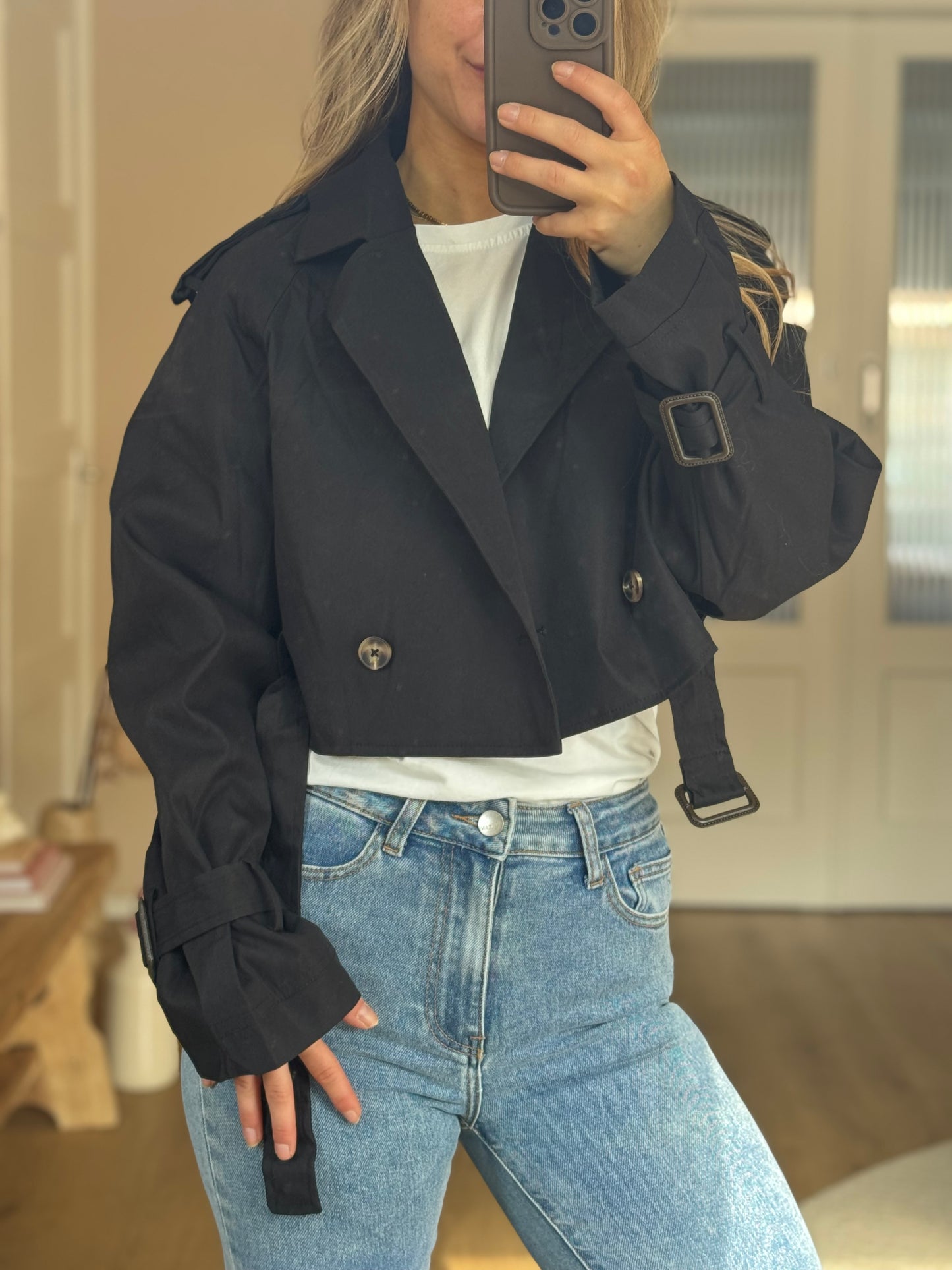 Trenchcoat jas - Zwart