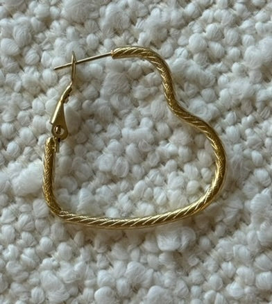 Hartjes oorbellen - Goud