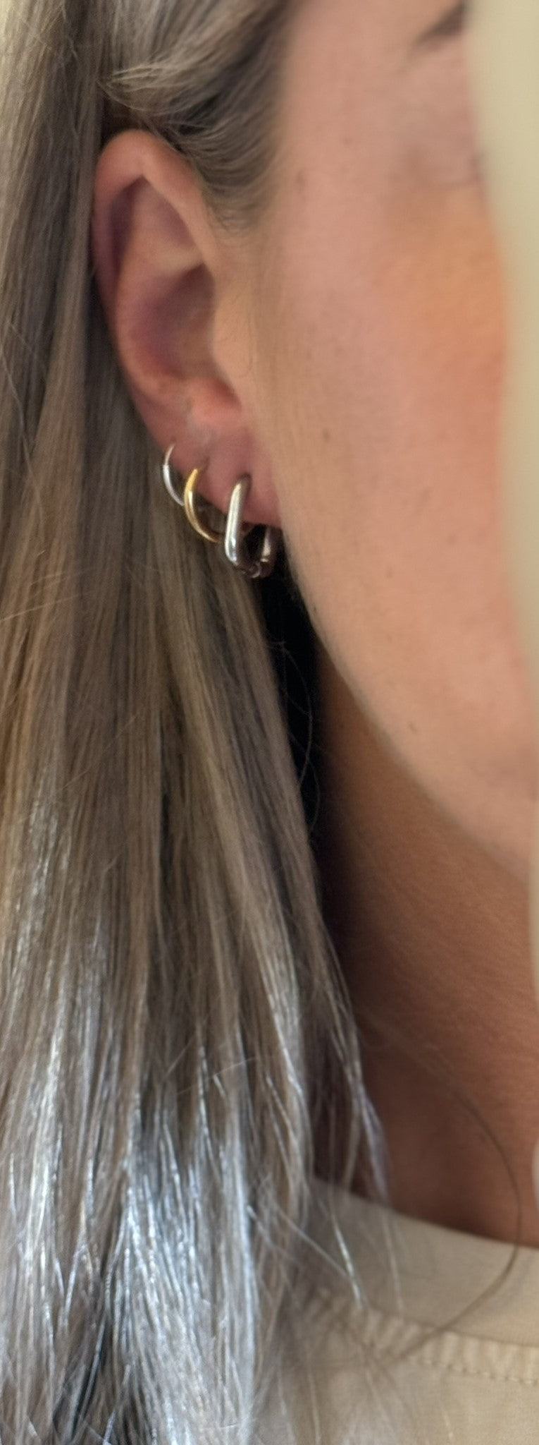 Oorhangers vierkant klein - Zilver