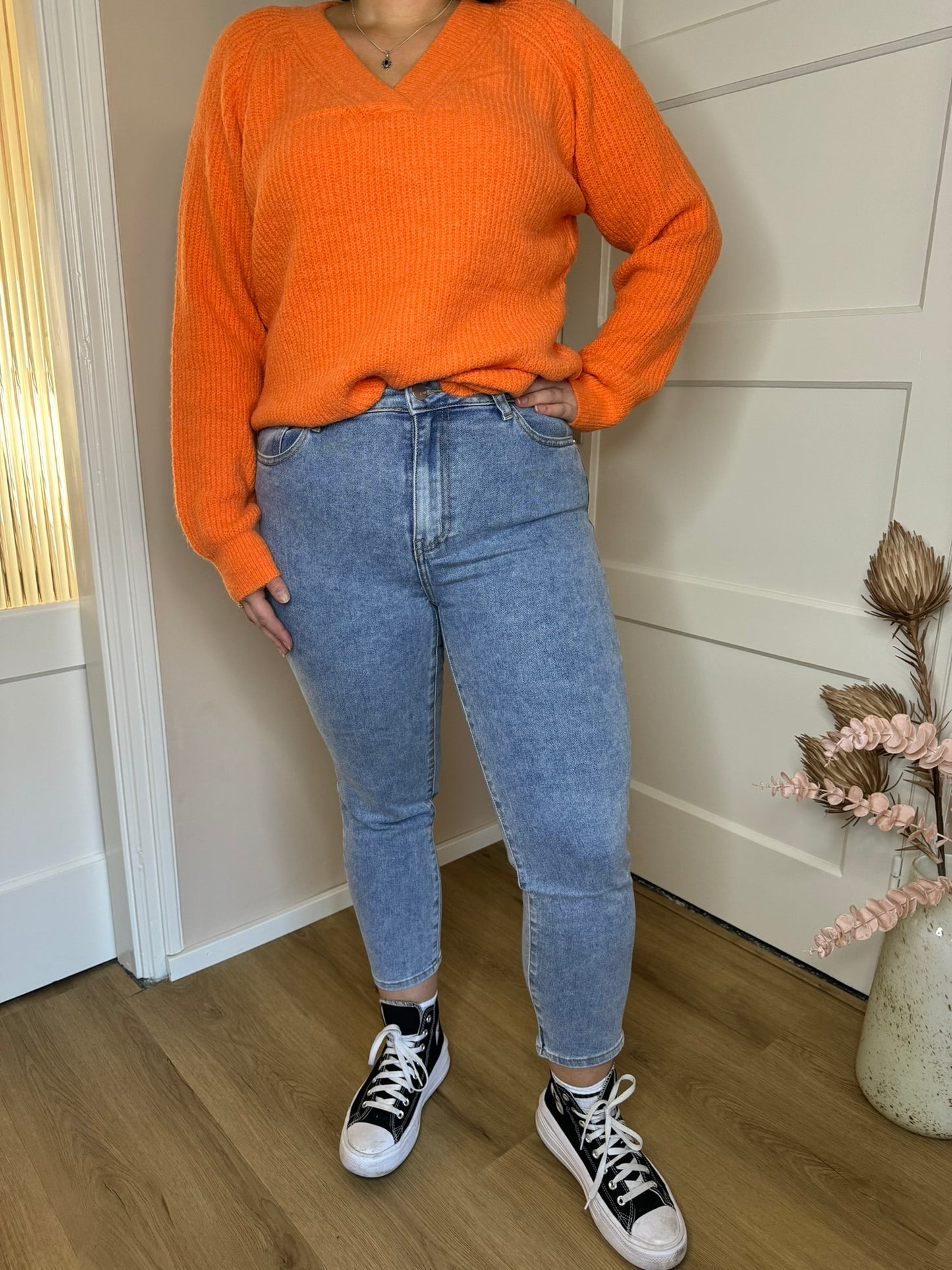 Dotty mom jeans - Blue
