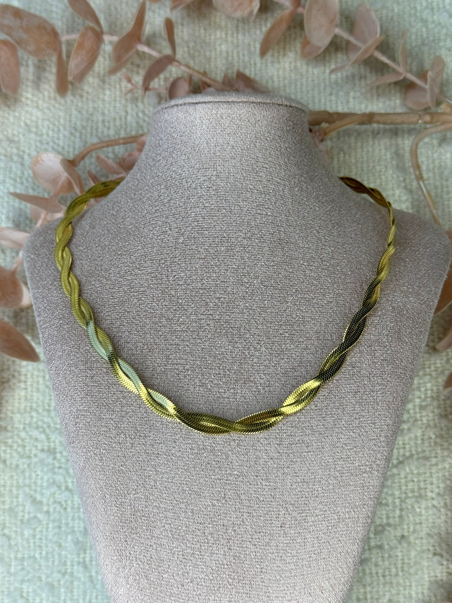Gevlochten Ketting - Goud