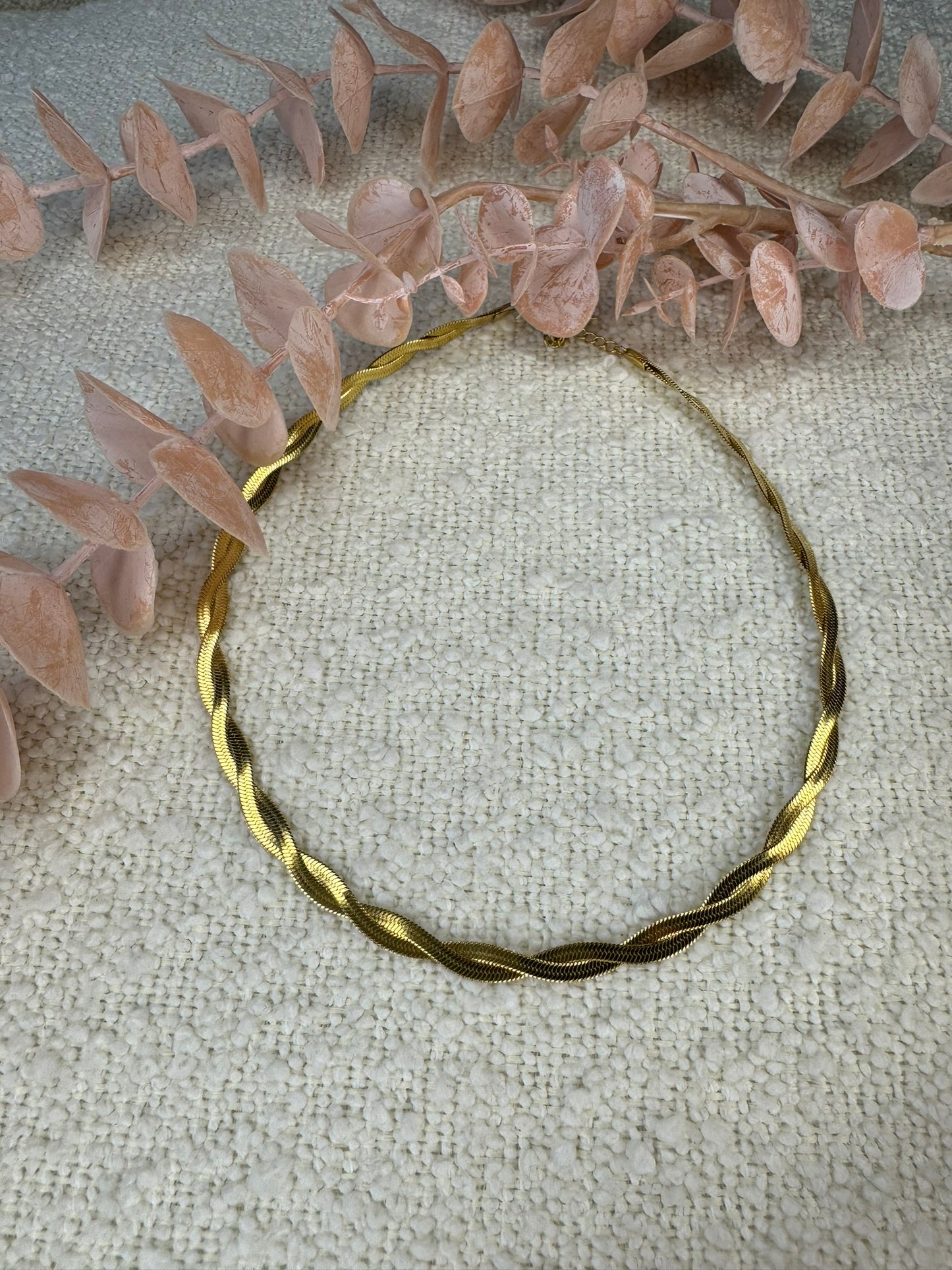 Gevlochten Ketting - Goud