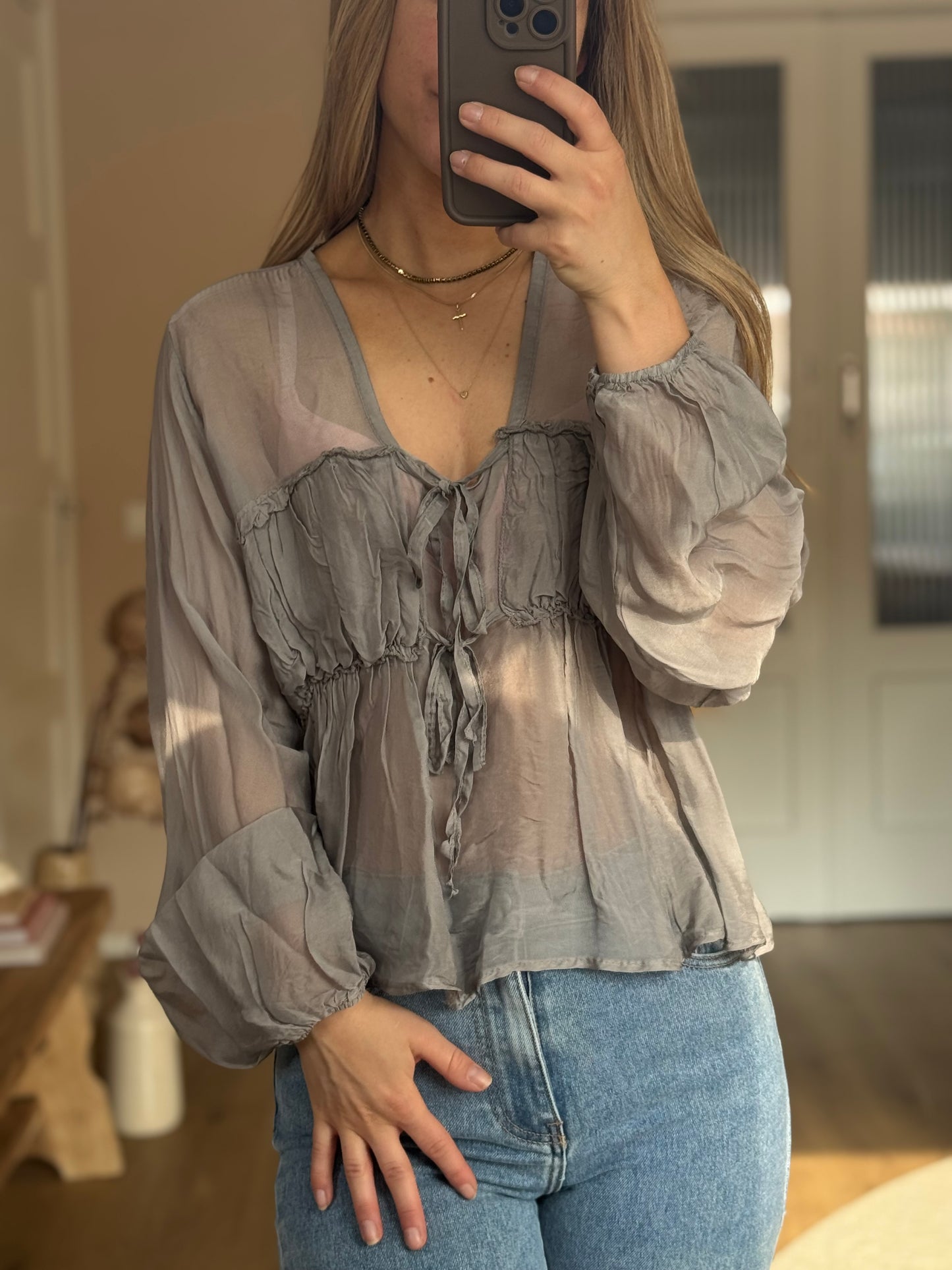 Lilly Blouse - Grijs