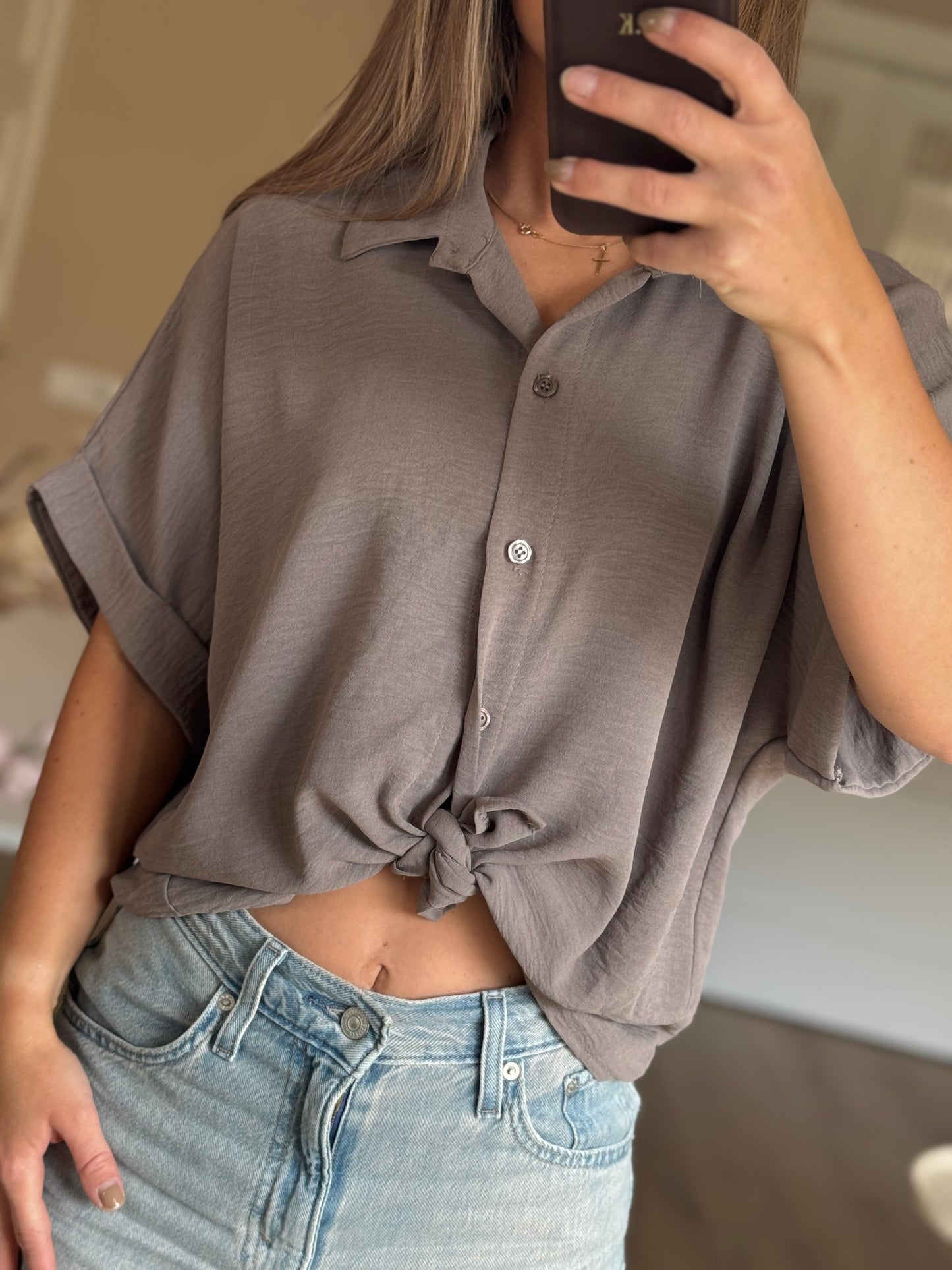 Blouse taupe