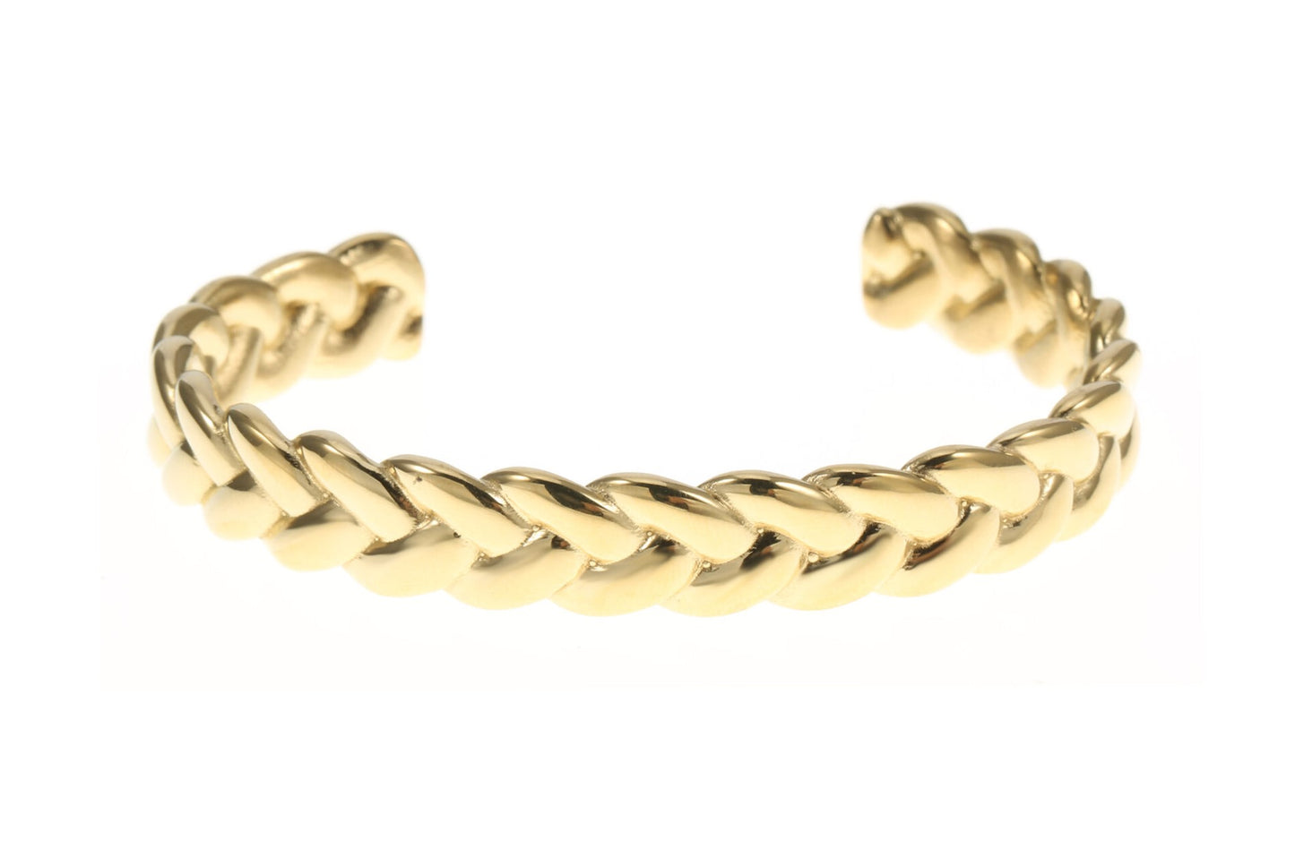 Gevlochten armband - Goud