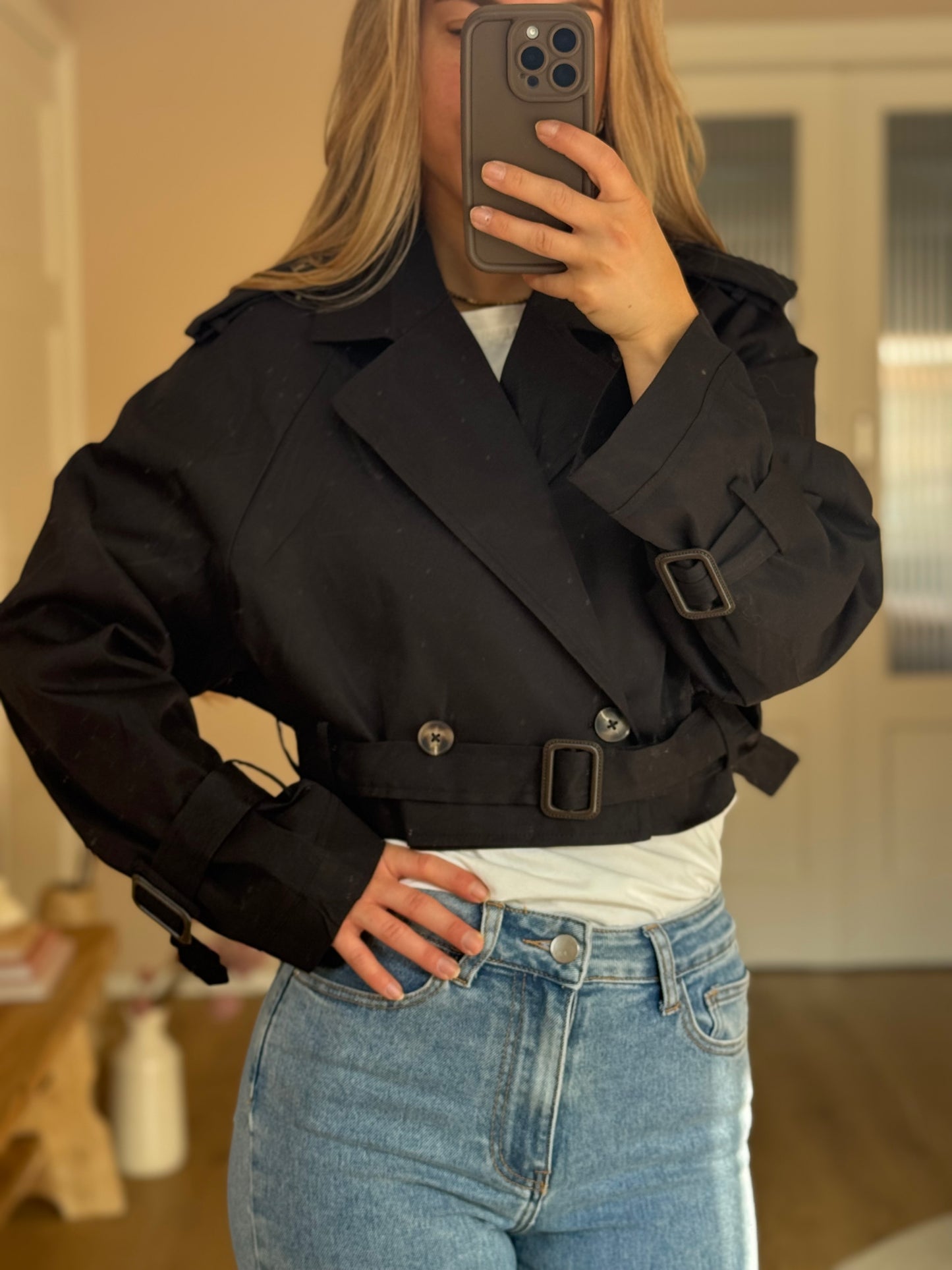 Trenchcoat jas - Zwart