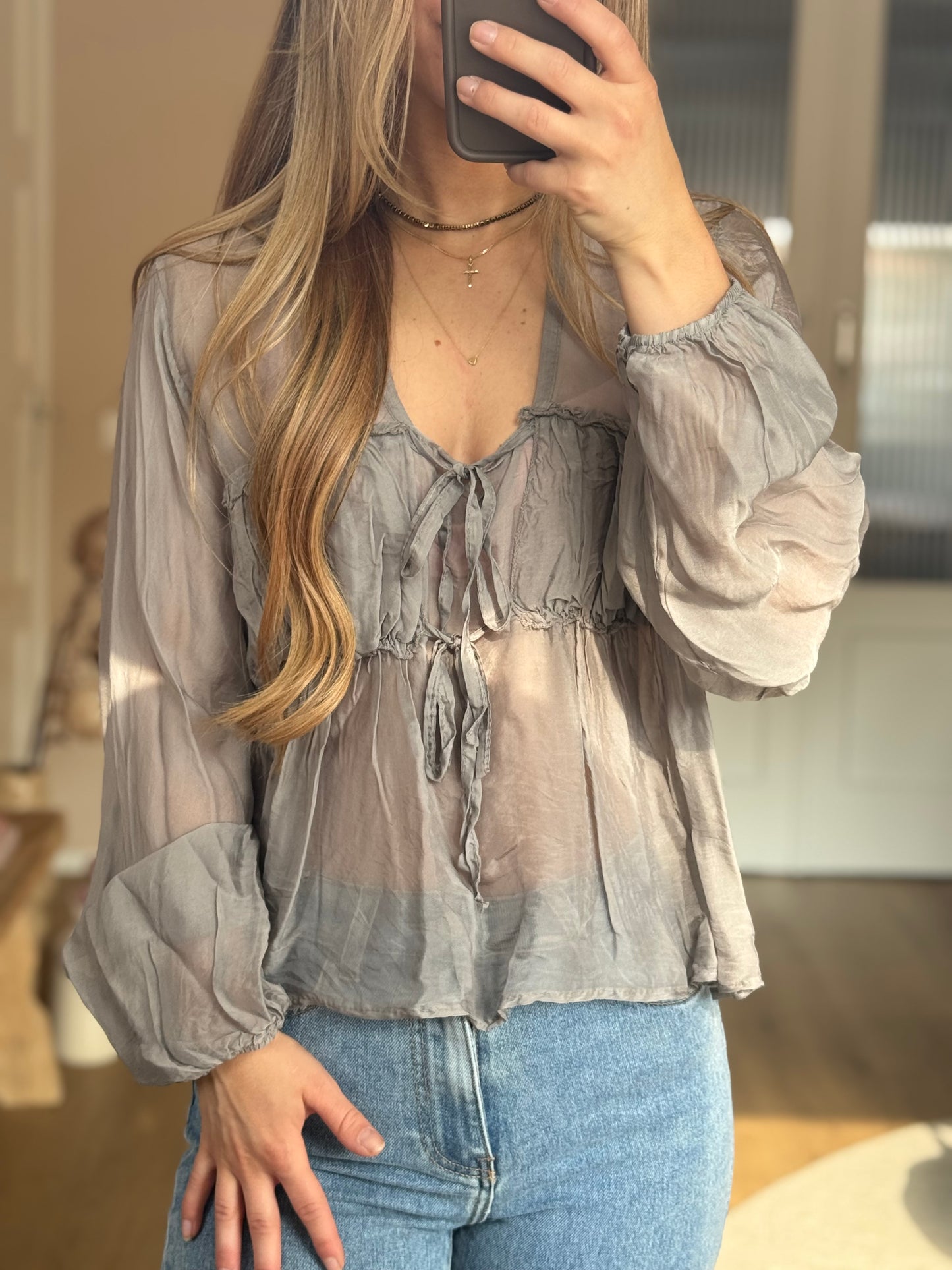 Lilly Blouse - Grijs