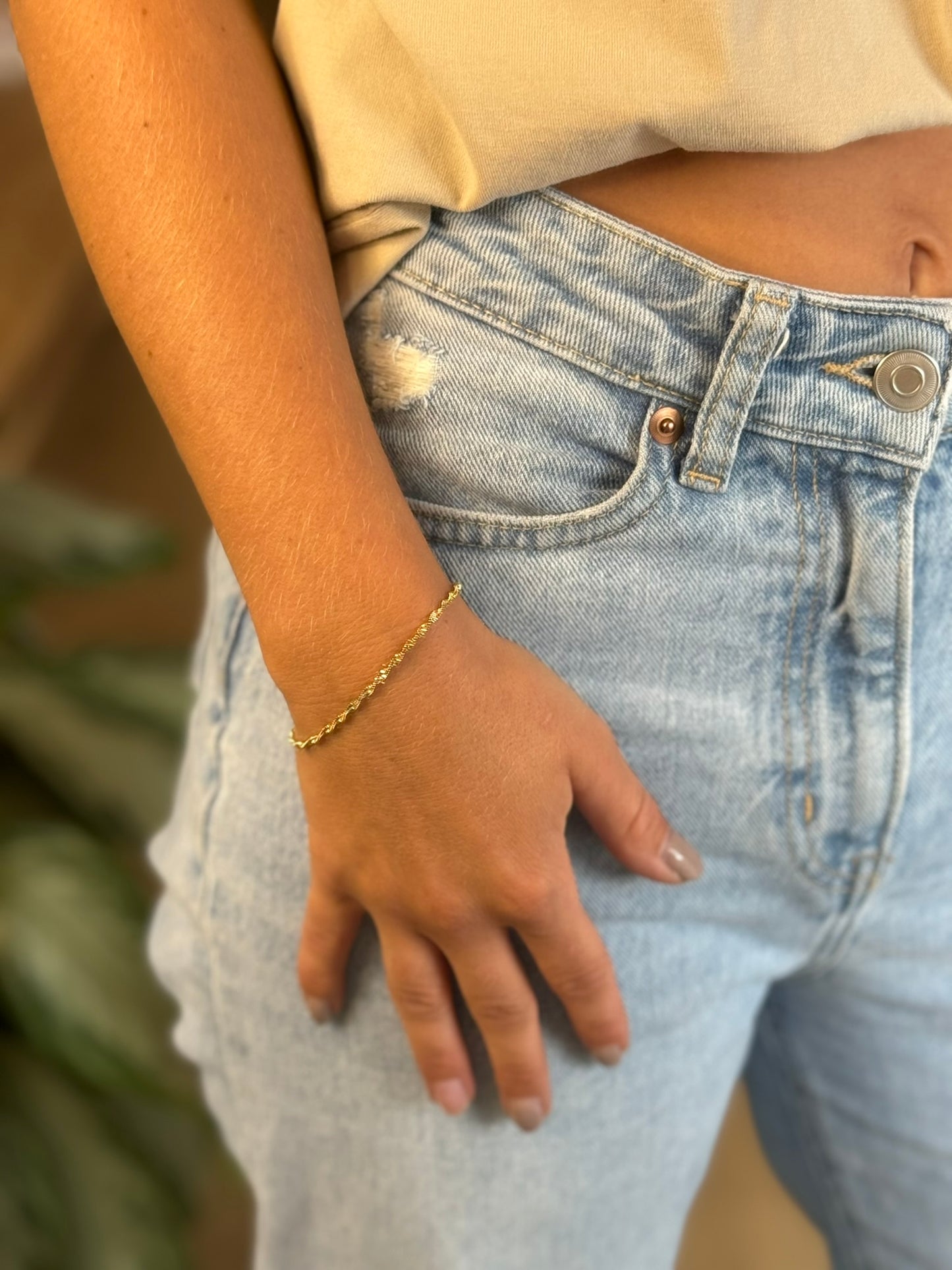 Armband swirl klein -Goud