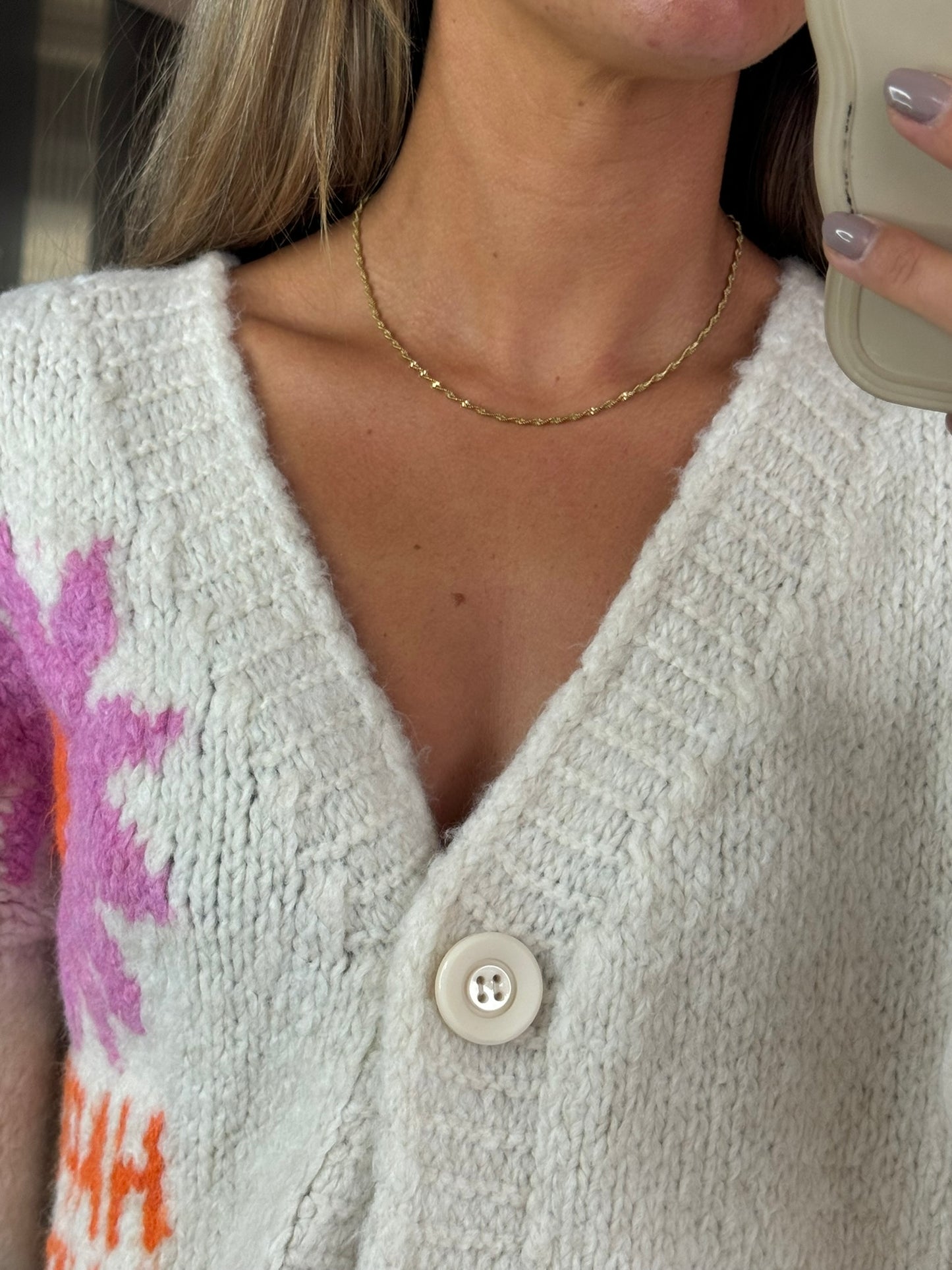 Ketting swirl - Goud