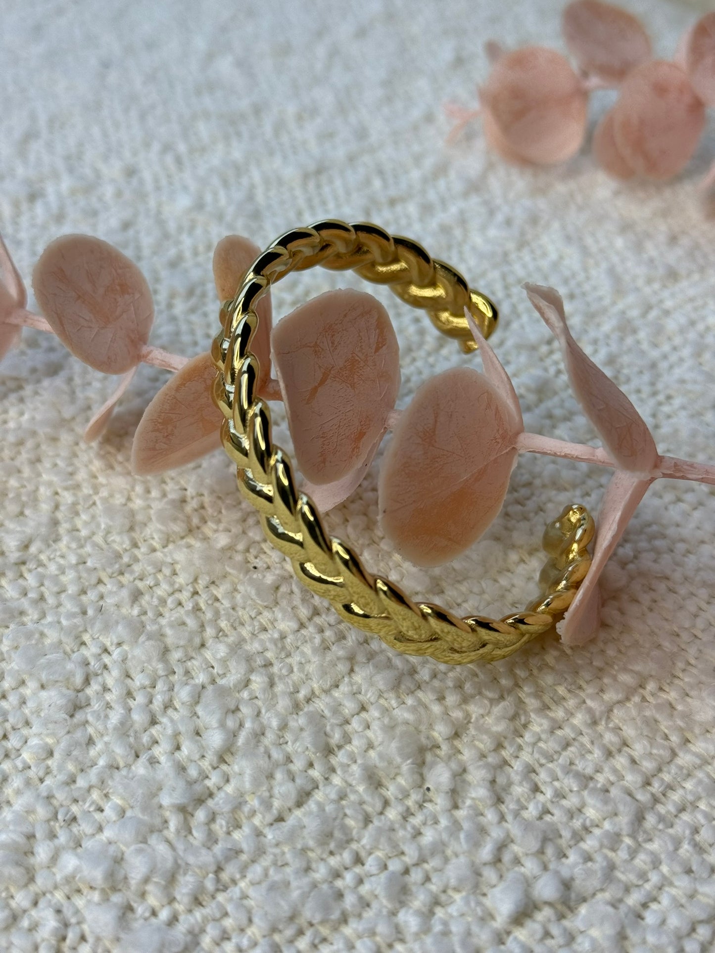 Gevlochten armband - Goud