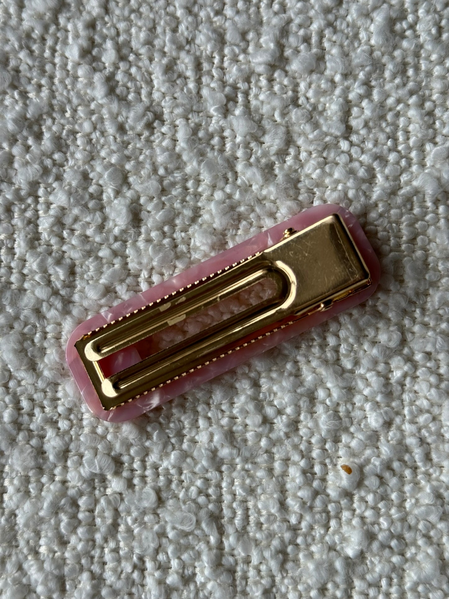 Haar klip rechthoek - Pink