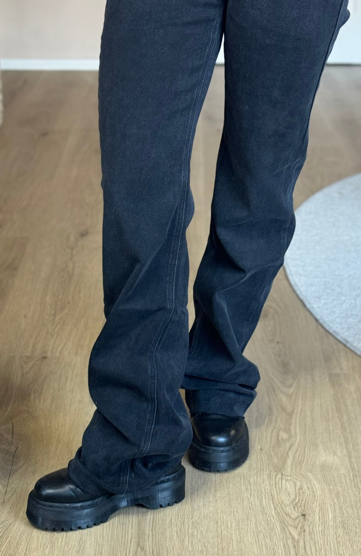 Wide leg jeans Extra lang - Black